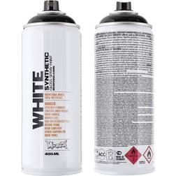Montana White Synthetic Gloss Spray Paint Black 400ml