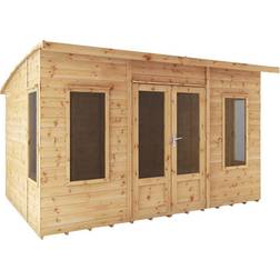 Mercia Garden Products 12 8ft Double Door Premium Shiplap Helios Summerhouse with Windows wilko (Building Area )