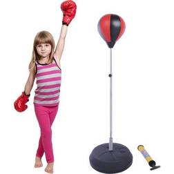 Homcom Kids Training Boxing Set Black and Red