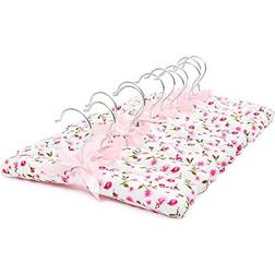 Juvale Satin Padded Hangers for Kids Nursery, Pink Floral 9.5 In, 12