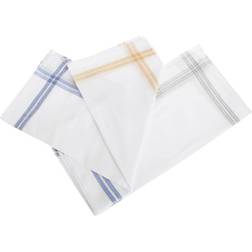 Universal Textiles Mens Cotton Rich Stripe Border Handkerchiefs Pack Of 10