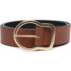 Dorothee Schumacher LEATHER BELT WITH SIGNATURE BUCKLE brown