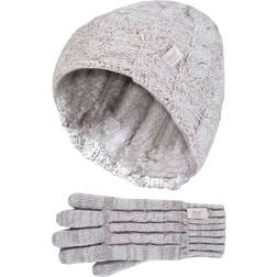 Heat Holders Grey, 7-10 Years Girls Cable Knit Warm Gloves