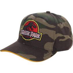 BioWorld Jurassic Park Camo Dinosaur Pre-Curved Snapback Hat