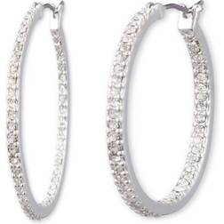 Lauren Ralph Lauren Plated Earrings - Silver/Transparent