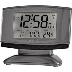 Acctim Cuba Alarm Clock Titanium/Black