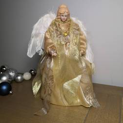 Premier 30cm Gold Glitter Detailing Angel Tree Figurine