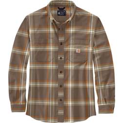 Carhartt hemd flannel l/s plaid shirt chestnut