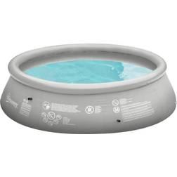 OutSunny Family Inflatable Pool Round Paddling Pool Grey