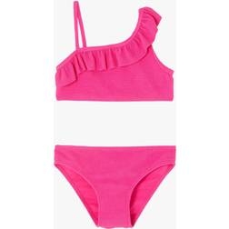 Accessorize Angels Kids' Textured Ruffle Bikini, Pink
