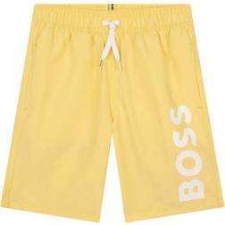 HUGO BOSS Junior Logo Swim Shorts Yellow