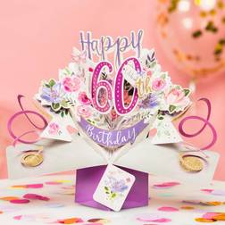 Second Nature Pop Ups ‘60th Birthday’ Flowers 3D Card