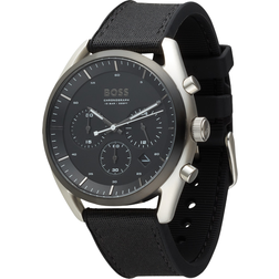 HUGO BOSS Chronograph Watch with Silicone-Fabric Strap
