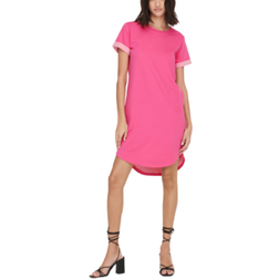 Only Short T-shirt Dress - Rose/Shocking Pink