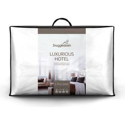 Snuggledown Luxurious Hotel Pack of 2 Medium Support Pillow Case White
