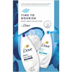 Dove Time to Nourish Body Wash 2pcs Gift Set Her With Puff