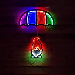 Samuel Alexander 85cm Multicoloured Infinity Parachute Gnome Christmas Lamp