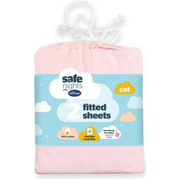 Silentnight Safe Nights Fitted Sheet Pink Cot