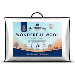 Slumberdown Wonderful Wool Medium Firm Support Back Sleeper Down Pillow