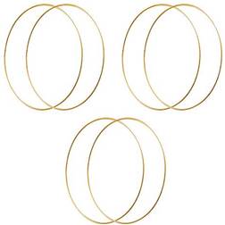 12 inch metal hoops craft gold floral wreath macrame rings dream catcher 6pcs