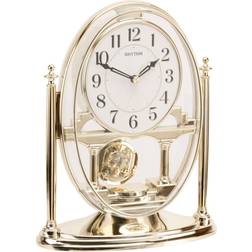 Rhythm Gold Oval Mantel Crystals From 19cm Table Clock