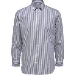 Selected Ethan Long Sleeve Slim Fit Shirt - Dark Sapphire