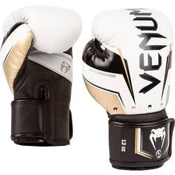 Venum Elite Boxing Gloves White/Gold 12oz