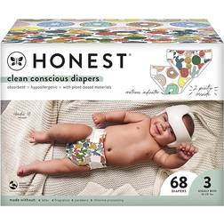 The Honest Company Clean Conscious Diapers Cactus Cuties + Donuts Size 3, 68pcs