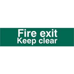 Scan Fire Exit Keep Clear Text