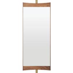 GUBI Vanity 1 Walnut-brass Wall Mirror