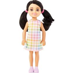 Barbie Chelsea Doll in Rainbow Plaid Dress