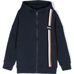 HUGO BOSS Kidswear hooded jacket kids Cotton/Polyester/Cotton/Spandex/Elastane Blue