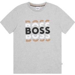 HUGO BOSS Youths Fancy Logo T-Shirt Grey