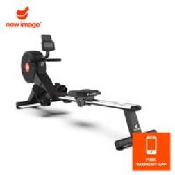New Image FITT Row Smart Compact Home Rowing Machine Black