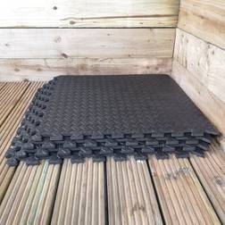 Samuel Alexander 16 Piece eva Foam Floor Protective Floor Tiles Mats 60x60cm For Gyms, Garages, Camping, Kids Play Matting, Hot Tub Flooring Mats