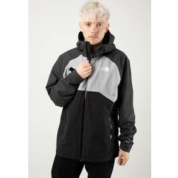 The North Face Stratos Hooded Waterproof Jacket: Black/Grey: