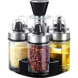 salt pepper holder with rotating Oil- & Vinegar Dispenser