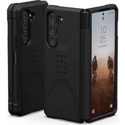 UAG Case for Samsung Galaxy Z Fold 5 2023 Civilian Black Premium Rugged with One-Piece Hinge Protection Full Body Slim Military Grade Dropproof Protective Cover by URBAN ARMOR GEAR