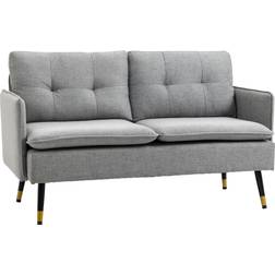 Homcom Fabric Gray Sofa 139cm 2 Seater