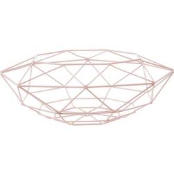 Premier Housewares Vertex Pink Finish Basket Fruit Bowl