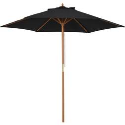 OutSunny Wood Garden Parasol Shade Umbrella Canopy