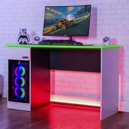 X Rocker Carbon-Tek Gaming Desk With Wireless Charging And Neo Fibre Led