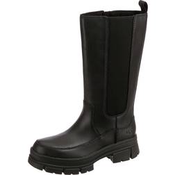 UGG Australia Womens Ashton High Chelsea Boots Black Leather