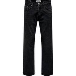 Only & Sons Sedge Loose Jeans - Black/Black Denim