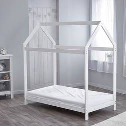Kinder Valley Toddler House Bed Frame White with Flow Mattress