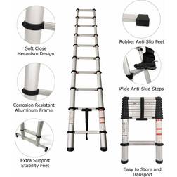 Groundlevel Extra Wide Telescopic Ladder 2.9M