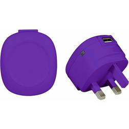 Aquarius Gvc 1a usb 3pin mains charger purple