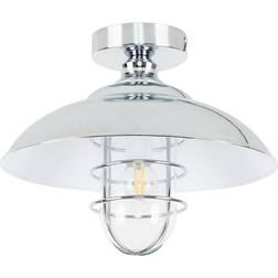 MiniSun Mitchell Silver Ceiling Flush Light