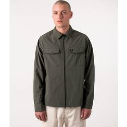 Fred Perry Zip-Through Overshirt Green