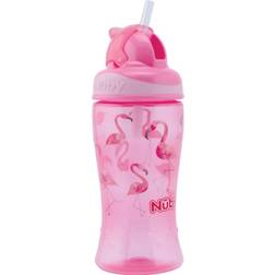 Nuby Trinkhalmflasche Soft Flip-It 360ml ab 12 Monate, pink rosa/pink